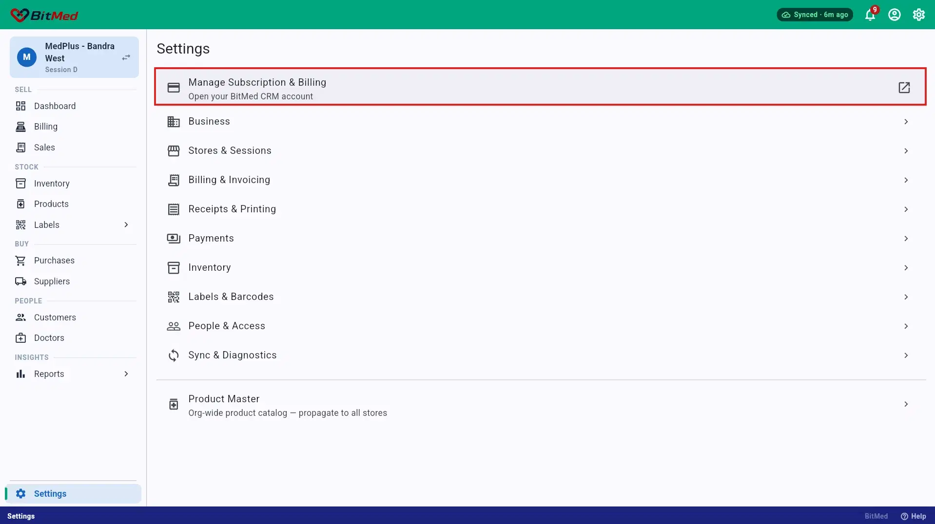 Subscription & Billing Option